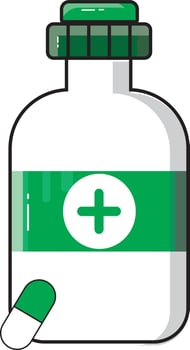 illustration of a medical icon green vector