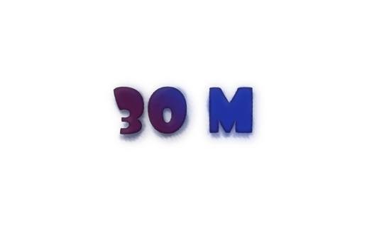 30 million subscribers celebration greeting Number with ink design png