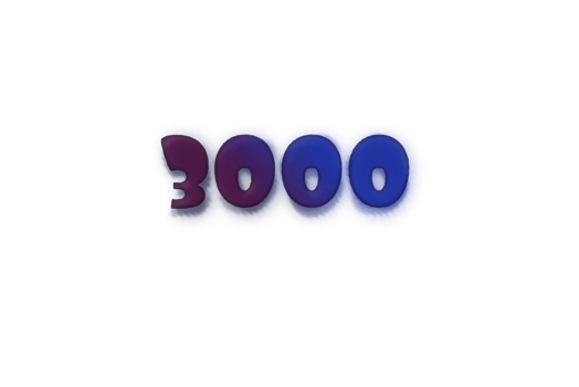 3000 subscribers celebration greeting Number with ink design png