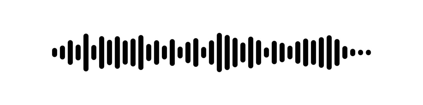 Podcast sound waves collection. voice message for social media app. Equalizer template, sound spectrum. Vector isolated illustration