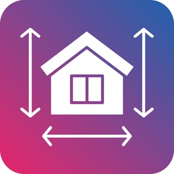 House Measurement Icon Vector Design
