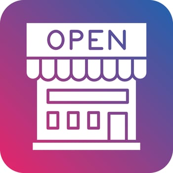 Shop Open Icon Vector Design