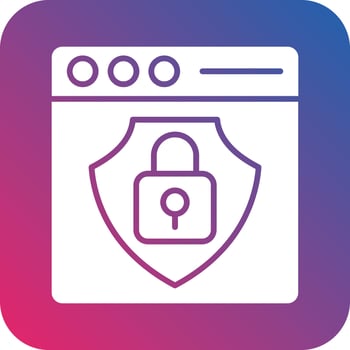 Web Protection Icon Vector Design