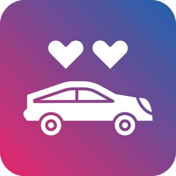 Wedding Car Icon Vector Design