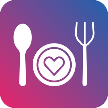 Wedding Dinner Icon Vector Design
