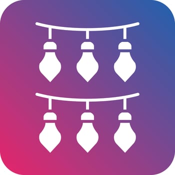 New Year Lights Icon Vector Design