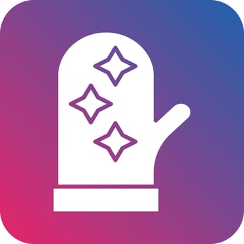 Oven Mitt Icon Vector Design