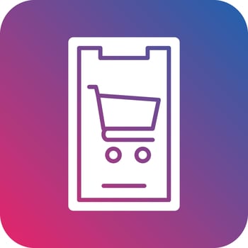 Mobile Shopping Icon Vector Design