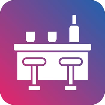 Bar Counter Icon Vector Design