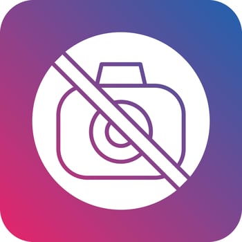 No Camera Icon Vector Design