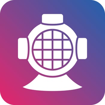 Diving Helmet Icon Vector Design