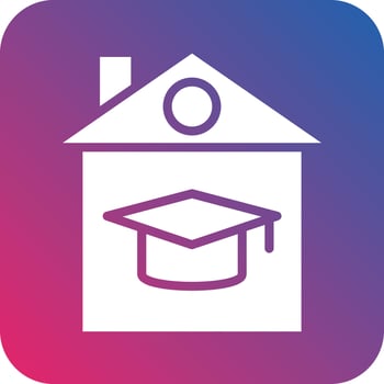 Homeschooling Icon Vector Design