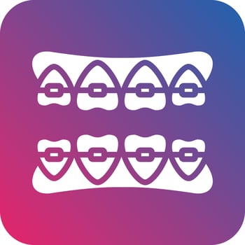 Tooth Braces Icon Vector Design