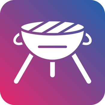 BBQ Grill Icon Vector Design