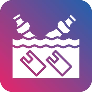 Water Pollution Icon Vector Design