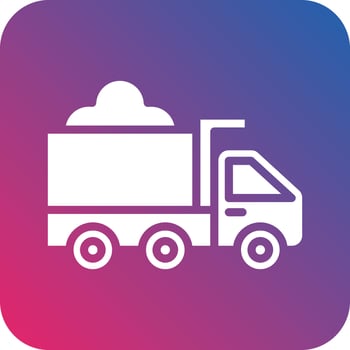 Dump Truck Icon Vector Design