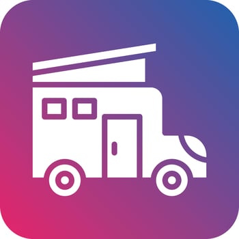 Camper Van Icon Vector Design