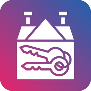 House Key Icon Vector Design