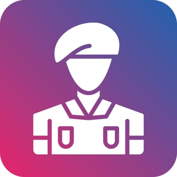 Army Soldier Icon Vector Design