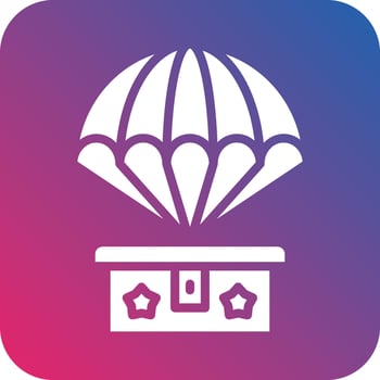 Army Parachute Icon Vector Design