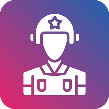 Army Pilot Icon Vector Design