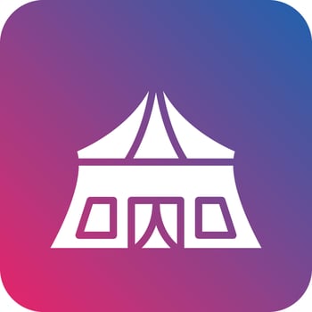 Army Tent Icon Vector Design