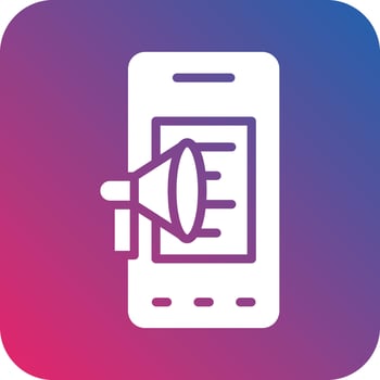 Mobile Marketing Icon Vector Design