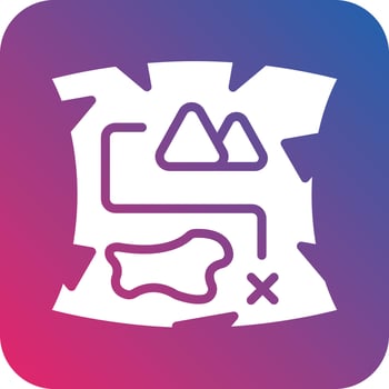 Pirate Map Icon Vector Design