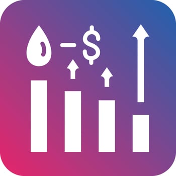 Oil Price Increase Icon Vector Design