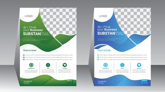 professional business flyer design template for marketing agency vector