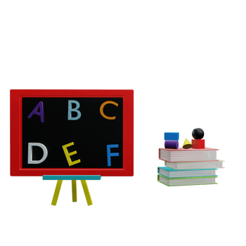 Back to school concept 3d png