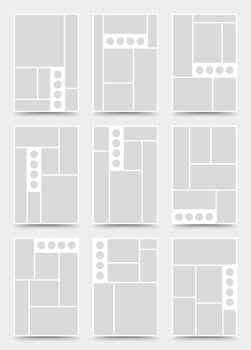 Moodboard template. Photo collage layout. Minimalist Moodboard. vector