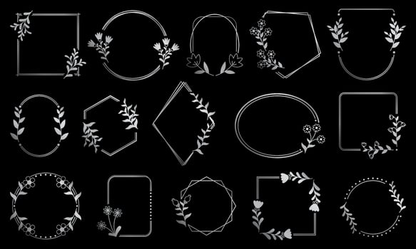 Floral templates for Invitation cards. Flower wedding invitation. vector