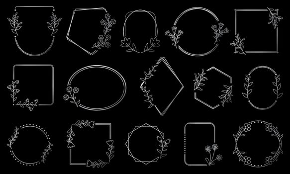 Floral templates for Invitation cards. Flower wedding invitation. vector
