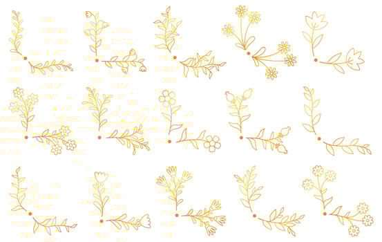 Floral hand drawn border. Wedding card design element. vector