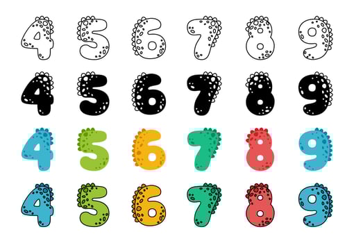 Dinosaur alphabet in cartoon style vector