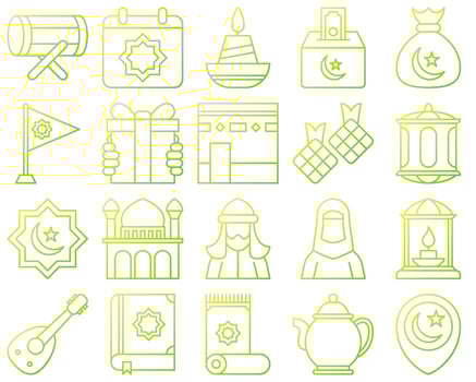 Ramadan in flat style isolated vector