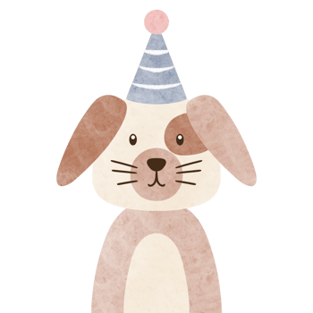 watercolor birthday animal illustration png