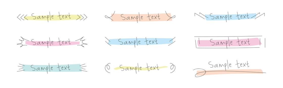 Minimalist lower third copy space. Cute hand drawn text template vector