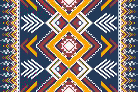 Ethnic geometric pattern home flooring decoration. Ethnic colorful geometric shape seamless pattern background. Southwest Navajo pattern use for carpet, rug, tapestry, mat, quilt, blanket, etc. vector