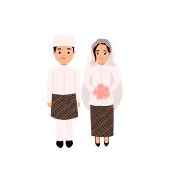 Wedding couple and married character png