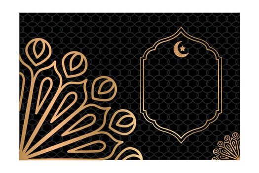 ramdahan golden background vector