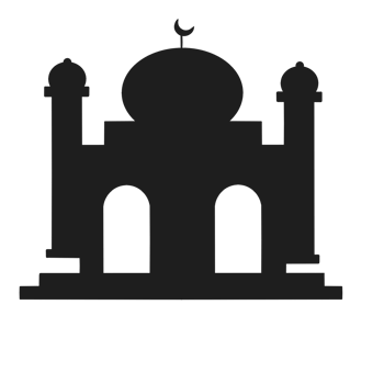Illustration of islamic mosque silhouette png