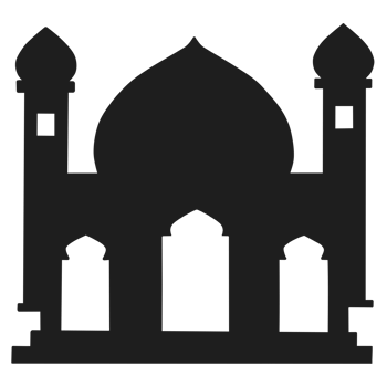 Illustration of islamic mosque silhouette png