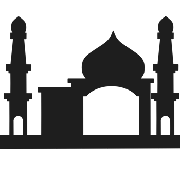 Illustration of islamic mosque silhouette png