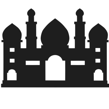 Illustration of islamic mosque silhouette png