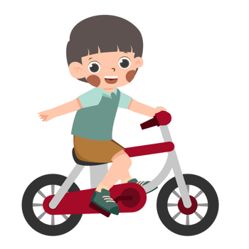Kid Riding A Bicycle png