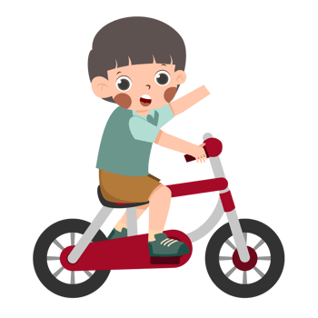 Kid Riding A Bicycle png