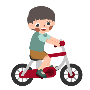 Kid Riding A Bicycle png