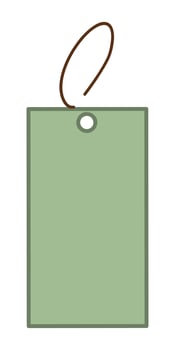 Blank gift box tags or sale shopping labels with rope. Empty organic style stickers. Flat design isolated vector. Vintage tag, blank price tag. vector